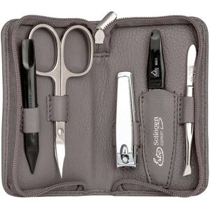 ERBE - Siena - Manicureset - Grijs - 5-delig in Etui van Echt Leer