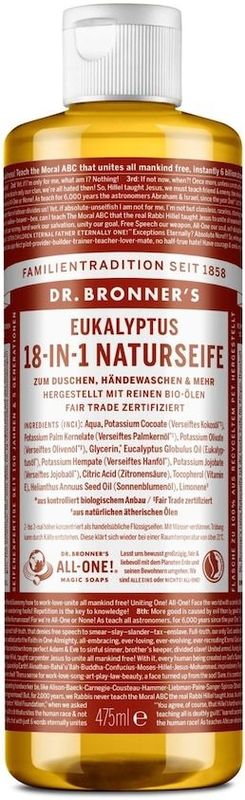 Dr Bronner's - Eucalyptus 18-in-1 - Vloeibare Zeep - 475 ml