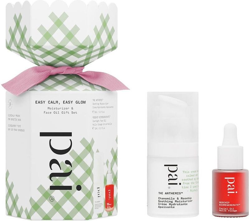 Pai - Easy Calm - Gezichtsverzorgingsset - Rozenbottel Bioregenerate™ Gezichtsolie 10 ml - Anthemis™ Kamille & Rozenbottel kalmerende lotion 15 ml