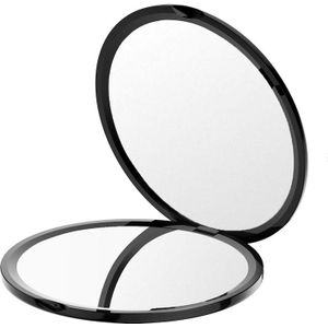 UNIQ Compacte dubbele -side cosmetische spiegel met 10x vergroting - zwart Make-up spiegels Uniq Compact dubbele -side cosmetische spiegel met 10x vergroting - zwart
