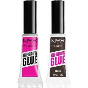 NYX Professional Makeup Holiday Collection The Brow Glue Duo Wenkbrauwgel Black