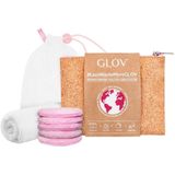 GLOV - Less Waste More GLOV - Gezichtsreinigingsset - Kurken Makeuptas - 5 Herbruikbare Pads - Gezichtshanddoek - Waszak