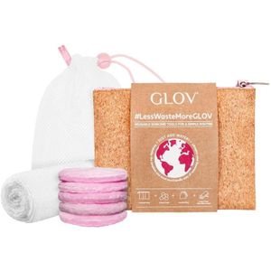 GLOV - Less Waste More GLOV - Gezichtsreinigingsset - Kurken Makeuptas - 5 Herbruikbare Pads - Gezichtshanddoek - Waszak