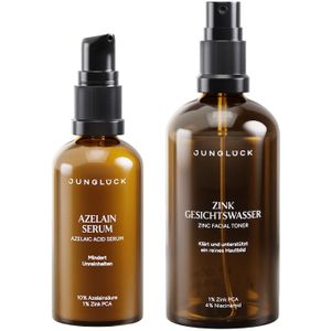 Junglück Bye Bye Puistjes Combi - Zink Gezichtstoner Azelaïne Serum Hydraterend serum 150 ml