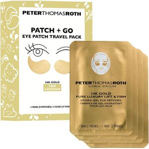 Peter Thomas Roth Patch + Go Travel Pack 4-pairs 24K Gold Oogmaskers & Oogpads
