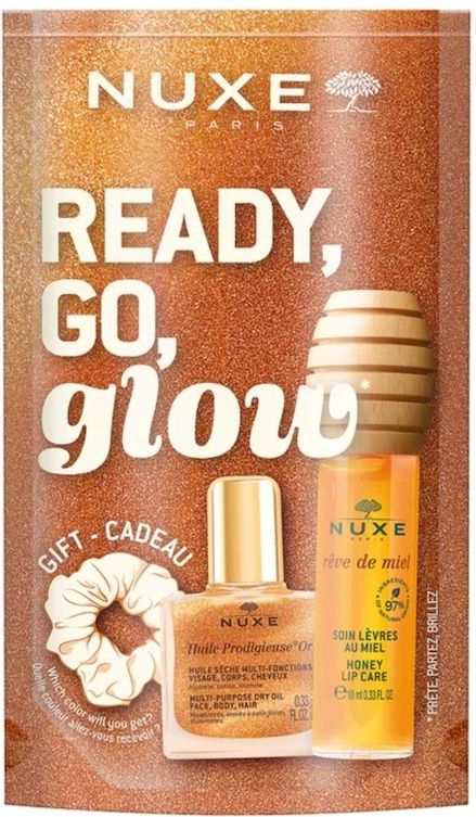 NUXE - Huile Prodigieuse Or - Make-up Set - 10 ml - Rêve de Miel Lippenhoning - 10 ml