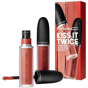 MAC Kiss It Twice Powder Kiss Liquid Duo Lipstick Orange