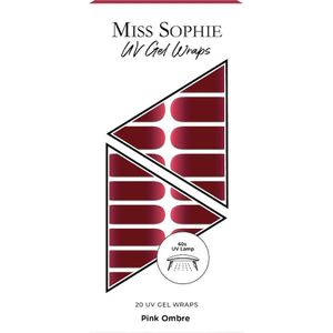 Miss Sophie - UV-gel Nagelfolie - Roze Ombre - 20 UV-gel Nagellakstrips - Voor Vinger- en Teennagels