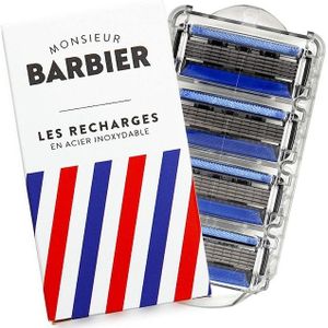 Scheermesjes - 4 Stuks - 5 Mesjes - Compatibel met MONSIEUR BARBIER