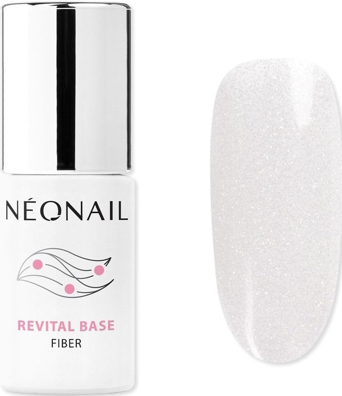 Gellak - Revital Base Fiber Shiny Queen - 7,2 ml - Witte Kleur - Nagellak