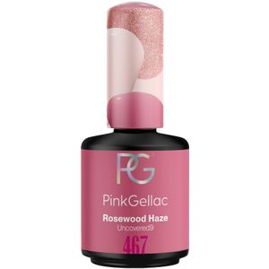 Pink Gellac - Uncovered9 - Gellak - 467 Rosewood Haze - 15ml - Glanzende Roze Gel Nagellak - Nazomer Collectie
