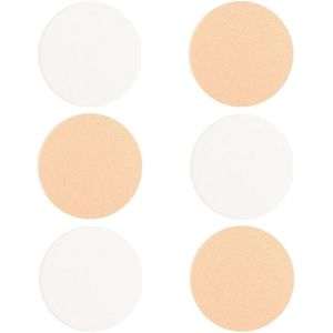 Technique - Pro - Ronde Make-up Sponsjes - Wit / Beige - Set van 6