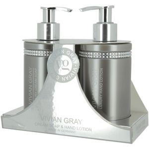 Vivian Gray - Crystals Grey - Cosmetica Set - Hand Lotion 250 ml - Crèmige Zeep 250 ml