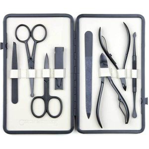 Czech & Speake Leather-Bound Manicure Set - Black/White Manicuresets
