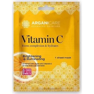 Arganicare Vitamin C Sheet Mask Hydraterend masker 17 g
