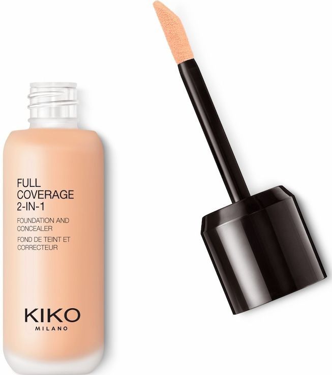 KIKO - 2-in-1 Foundation en Concealer - Full Coverage - Matte Finish - 30ml