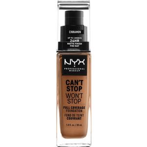NYX Professional Makeup Wedding Can't Stop Won't Stop Full Coverage Foundation 30 ml 25 - CINNAMON