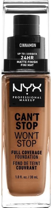 NYX Professional Makeup Wedding Can't Stop Won't Stop Full Coverage Foundation 30 ml 25 - CINNAMON