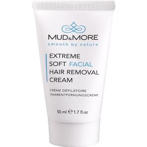 Mud&More Extreme Soft Facial Hair Removal Cream Scheermesjes & Ontharingstools 50 ml