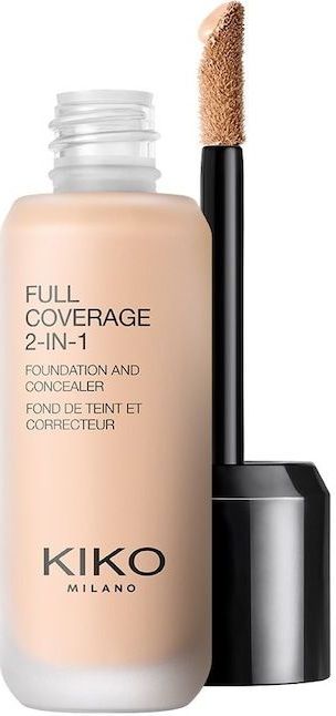 KIKO - Full Coverage 2-in-1 Foundation en Concealer - Beige - Romige Textuur