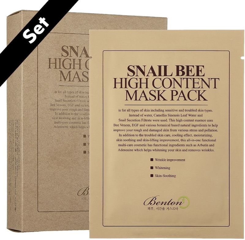 Benton - Snail Bee High Content Mask Pack - Gezichtsmasker - Hydraterend