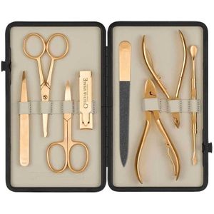 Czech & Speake Leather-Bound Manicure Set - Gold/Cream Sets