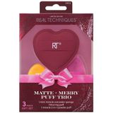 Real Techniques - Matte + Merry Puff Trio - Applicatoren Set - 3 st