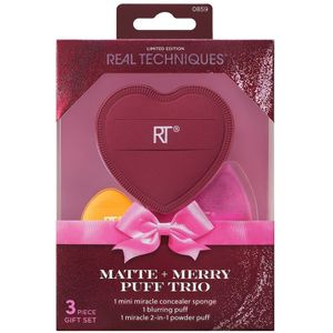 Real Techniques - Matte + Merry Puff Trio - Applicatoren Set - 3 st