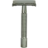 Scheermes - Dubbele Rand - Verchroomd Metaal - Titaniumkleur