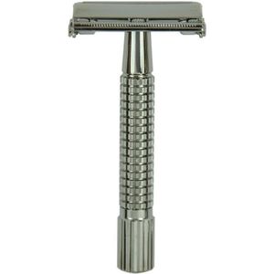 Scheermes - Dubbele Rand - Verchroomd Metaal - Titaniumkleur