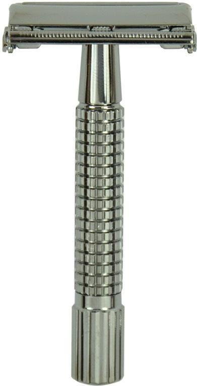 Scheermes - Dubbele Rand - Verchroomd Metaal - Titaniumkleur