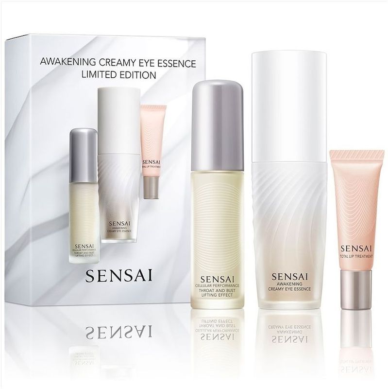 Sensai - Awakening Creamy Eye Essence - Oogcrème - 20 ml - Set Met Lipverzorging En Nekverzorging