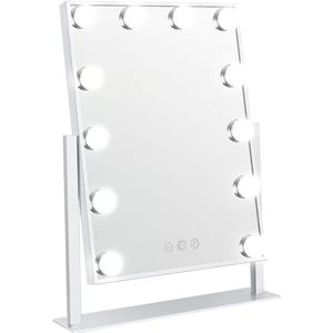 UNIQ New York Mega Make-upspiegel met 12 LED-lampen Make-up spiegels Weiß