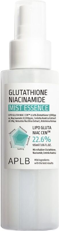 APLB - Glutathione Niacinamide Mist Essence - Gezichtsverzorging - Hydraterend - 100ml