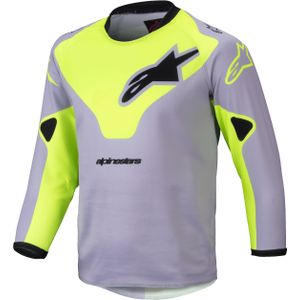 Alpinestars 2025 Racer Veil Trikot Für Kinder Gray Yellow Fluo, Größe: 2XS