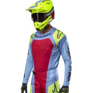 Alpinestars 2024 Techstar Ocuri Trikot Light Blue Yellow Fluo Red Ber