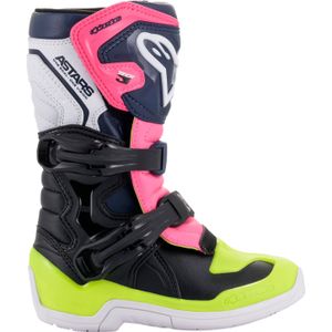 Alpinestars Tech-3S-Kinder-Stiefel Black Dark Blue Pink Fluo, Größe: 11