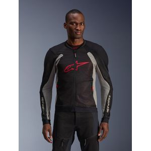 Alpinestars Troop-Air Jacke Black Ash Gray Bright Red