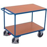 Gereedschapswagen met 2 houten plateaus - 850x500 mm - Draagvermogen 400 kg