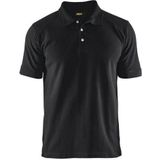 Poloshirt Piqué 3324 - kraag met knoopsluiting - zwart