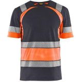 Blaklader T-shirt High Vis 3421-1030 - Medium Grijs High Vis Oranje