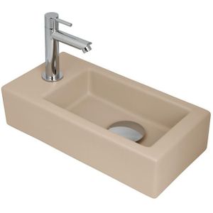 Fontein Lido 37 x 18 cm Keramiek Zand Beige - Kraangat Links