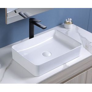 Opbouw Wastafel Link 50 x 34 cm Keramiek Glans Wit