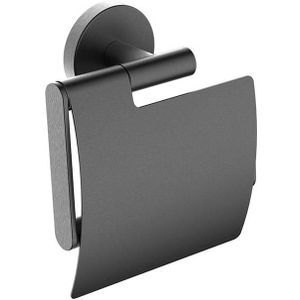 Wiesbaden Toiletrolhouder Met Klep Alonzo Gunmetal Geborsteld