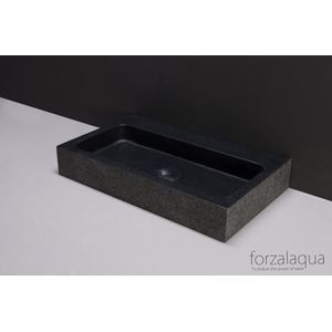 Forzalaqua Wastafel Taranto 50 x 30 cm Graniet Gebrand