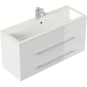 Ondiep Badmeubel Reno 100 cm Wit Badmeubelset
