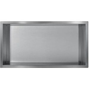 Loft Inbouwnis 30 x 60 x 10 cm Gunmetal Geborsteld