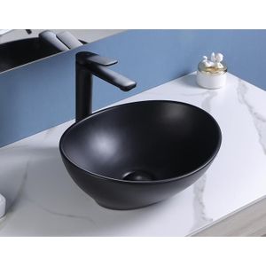 Opbouwkom Vienna 41 x 34 cm Keramiek Mat Zwart