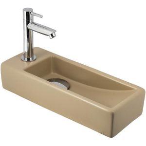 Fontein Lido Slim 38 x 14 cm Keramiek Mat Beige