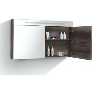 Spiegelkast met LED-Verlichting 120 cm Century Oak
